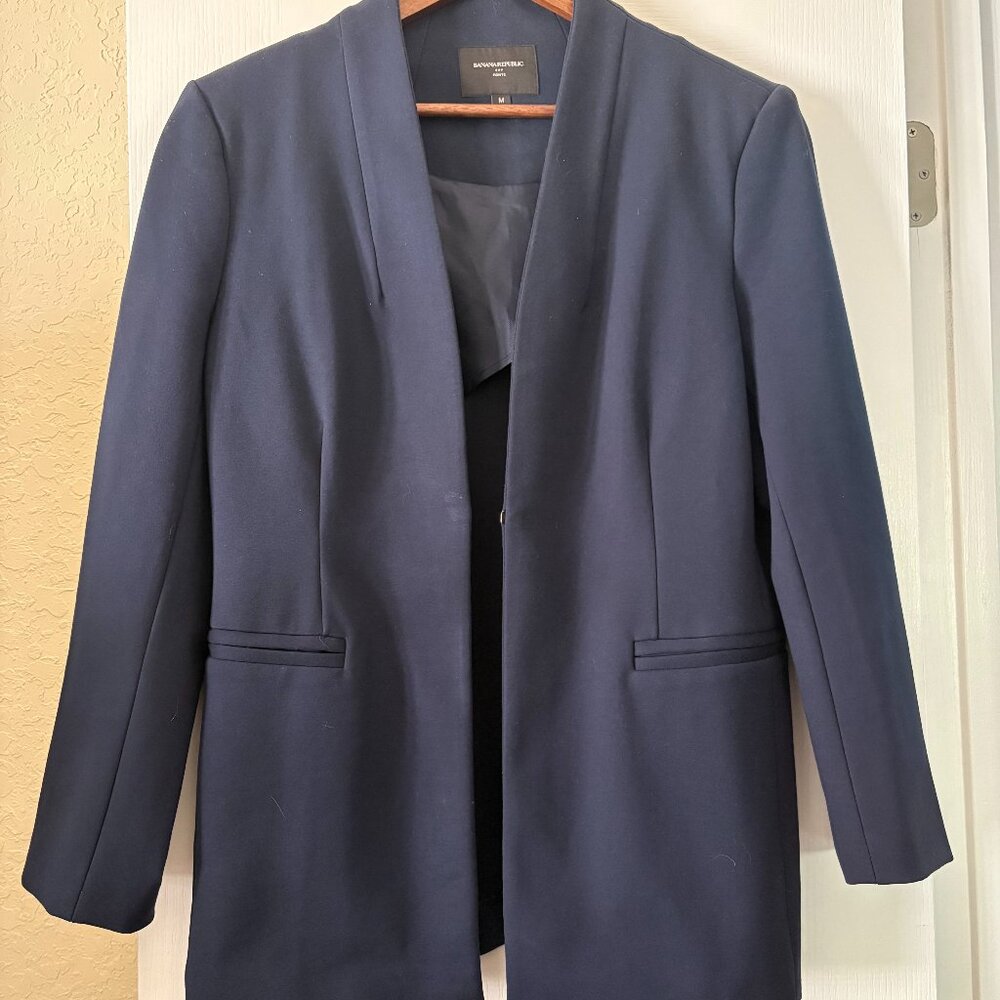 Banana Republic Navy Blazer - Petite Medium